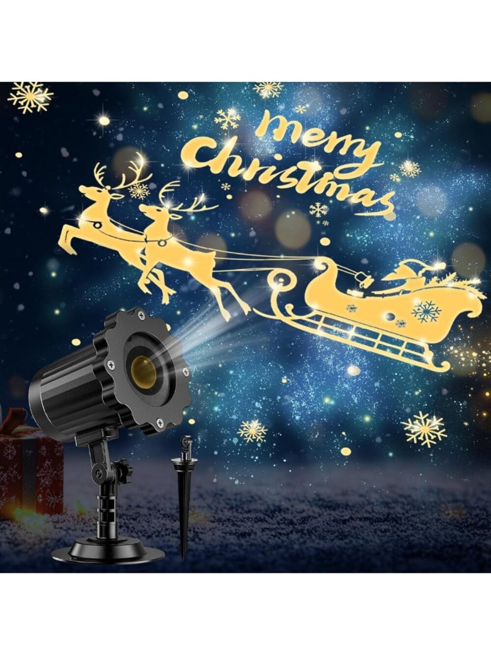 3D Christmas Projector Lights - Waterproof Holiday Decor for Indoor & Outdoor